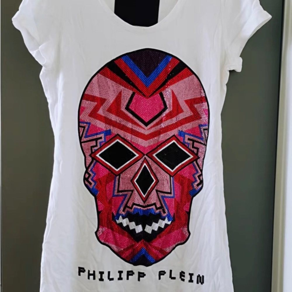 Philipp Plein crystal skull T shirt S